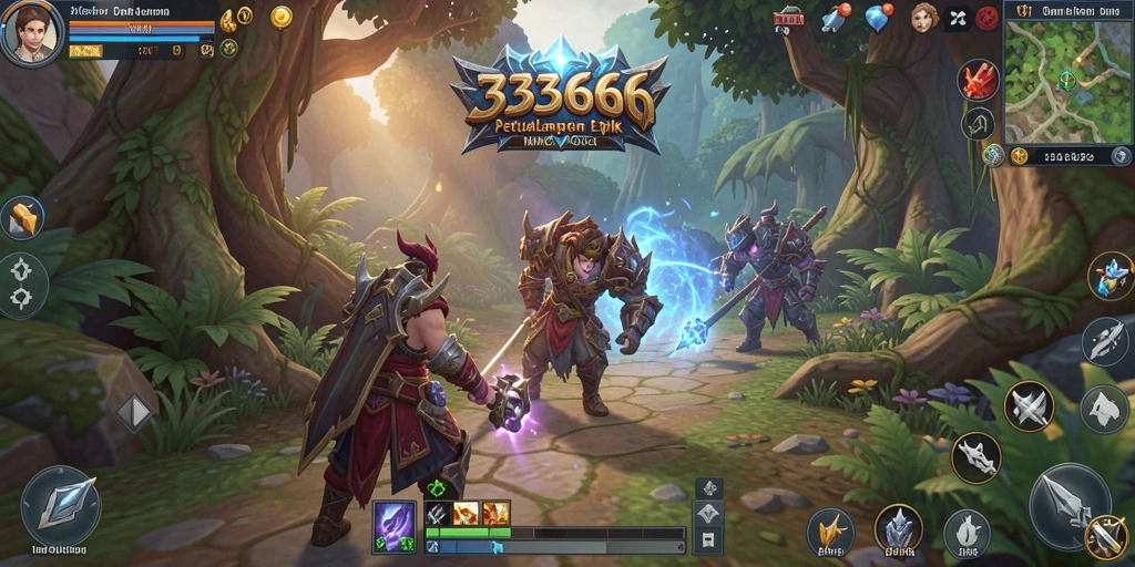 Tampilan screenshot gameplay <strong>333666</strong> yang menampilkan pertempuran epik dan dunia luas.