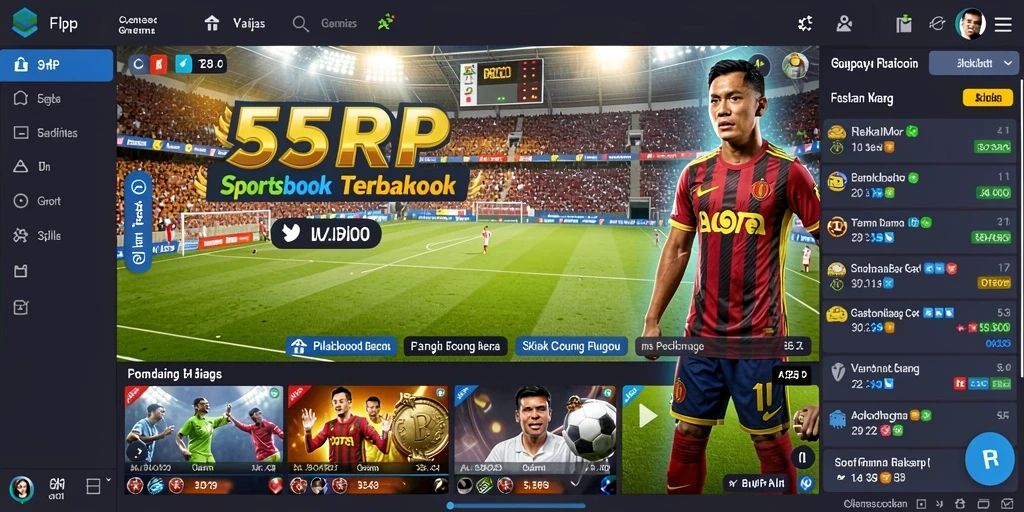 Tampilan menarik dari gameplay 55RP di dunia sportsbook.