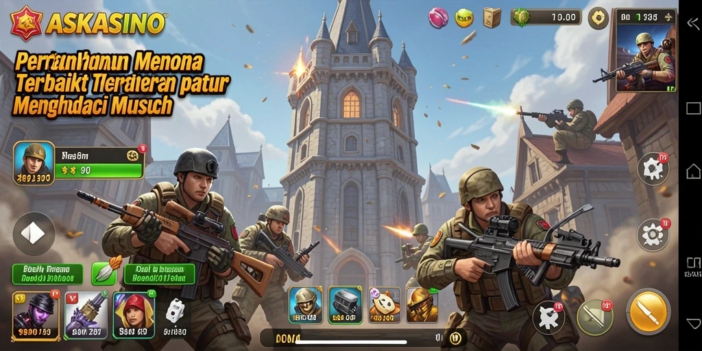 Tampilan seru dari gameplay menara pertahanan ASKASINO.