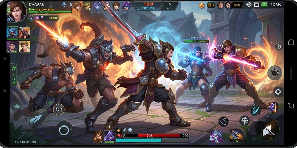 Tampilan aksi seru dalam gameplay DMD686 yang menegangkan.