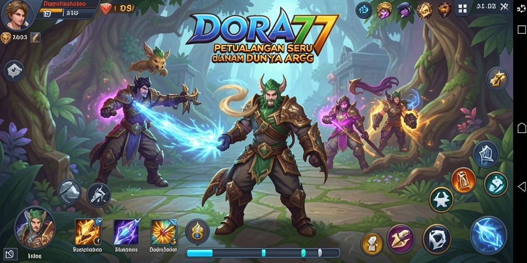 Tangkapan layar DORA77 menampilkan aksi pertarungan seru dalam petualangan ARPG.