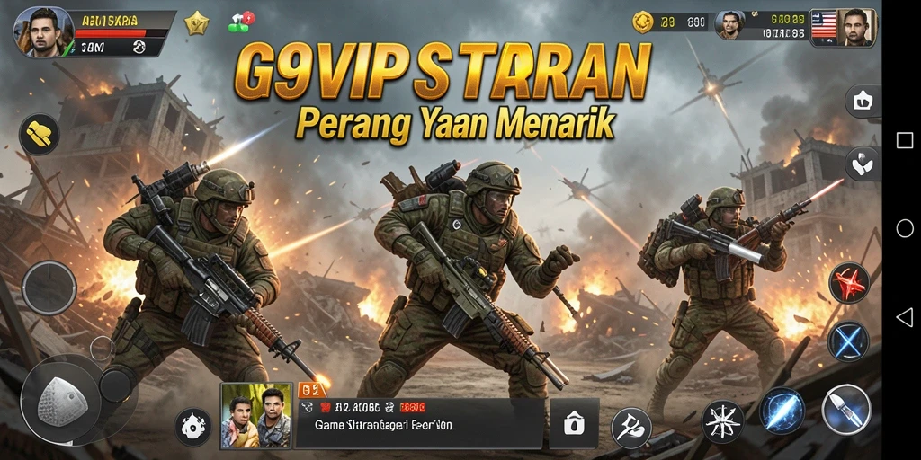 Tampilan menarik gameplay G9VIP dengan grafis SLG yang memukau.