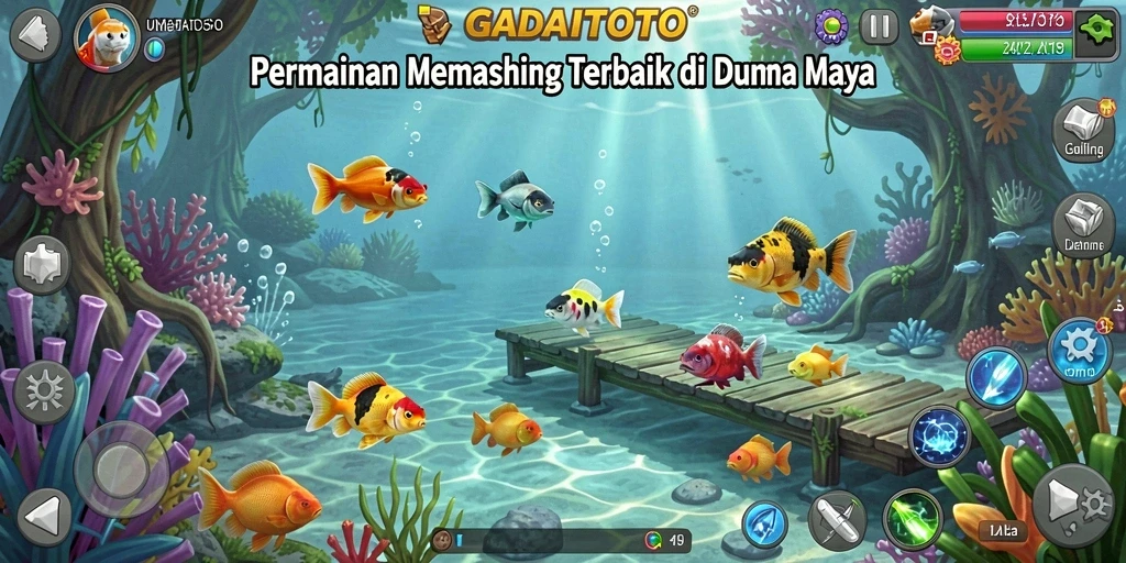 Gameplay seru GADAITOTO saat memancing di lautan.