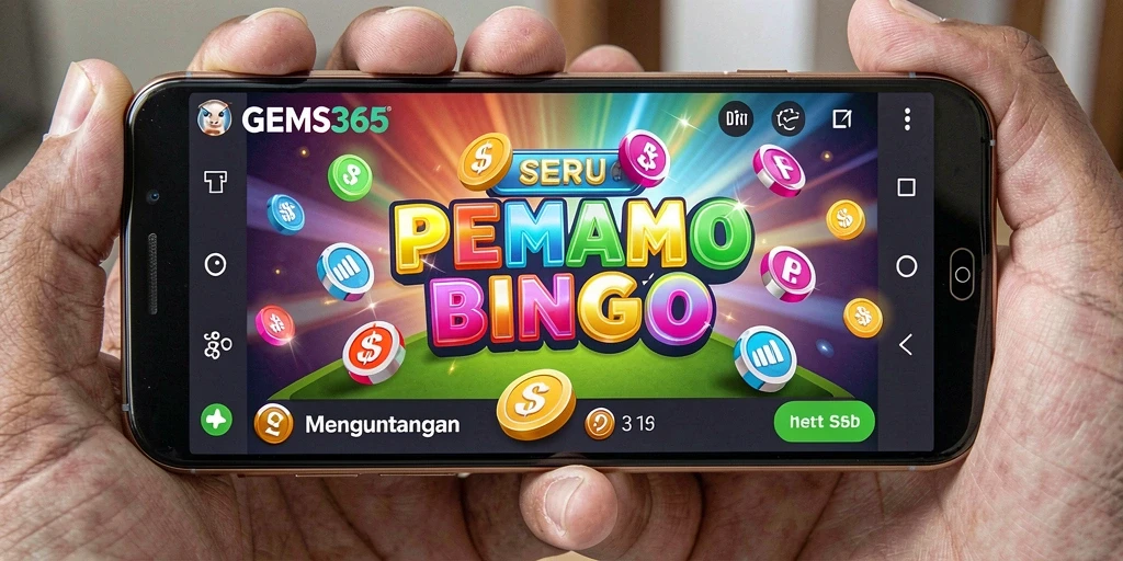 Tampilan gameplay Bingo yang seru di GEMS365 dengan berbagai fitur menarik.