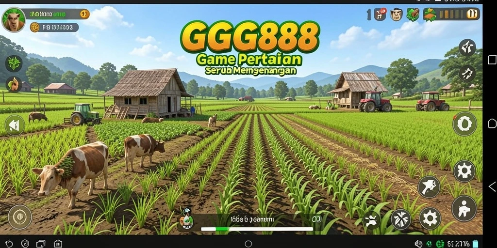 Screenshot GGG888 menampilkan gameplay pertanian yang realistik dan menyenangkan.