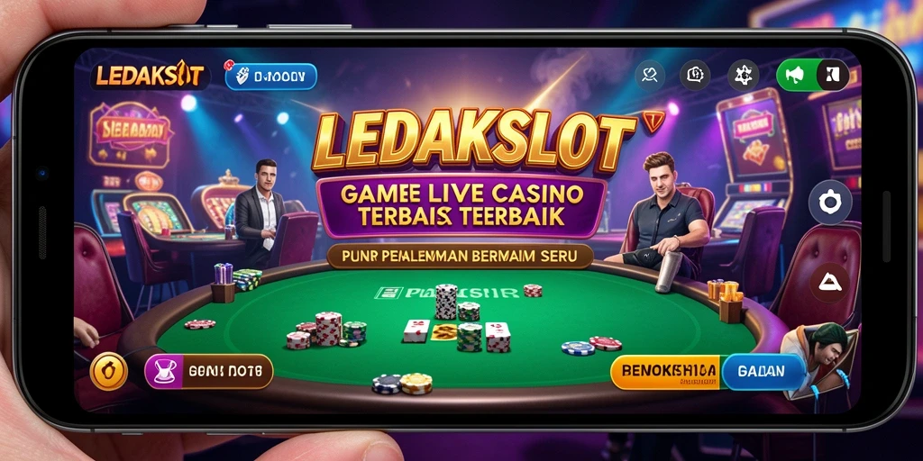 Menampilkan dealer langsung yang profesional dalam permainan Live Casino.