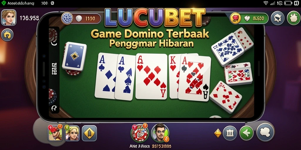 Tampilan gameplay seru dalam LUCUBET dengan Domino menantang.