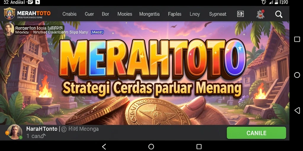 Tangkapan layar gameplay MERAHTOTO menampilkan aksi strategi yang seru.