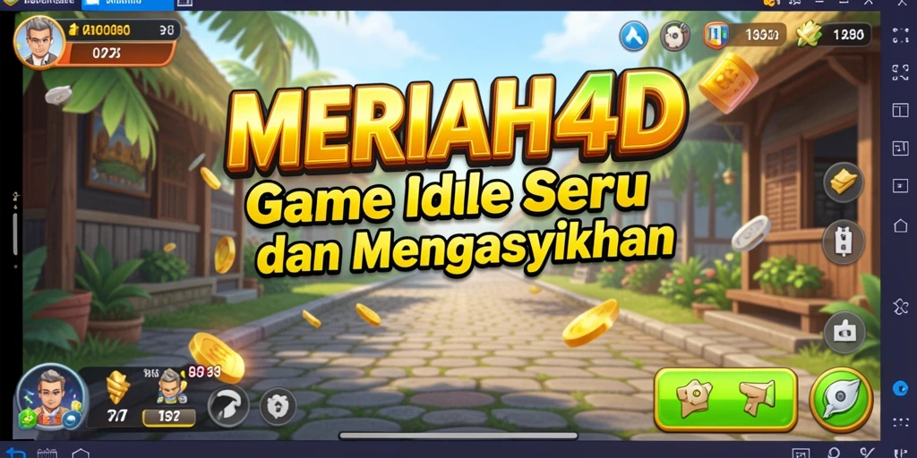 Tampilan gameplay Idle MERIAH4D yang menakjubkan dengan karakter aktif.