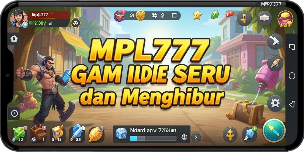 Screenshot MPL777 menampilkan gameplay santai dengan kemajuan kerajaan.