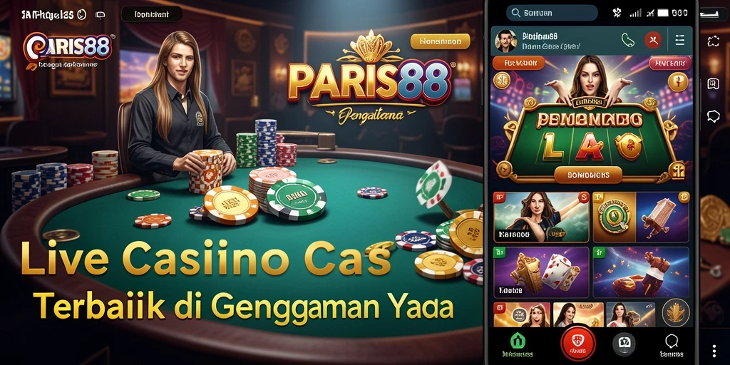 Tampilan menarik gameplay Live Casino di PARIS88.