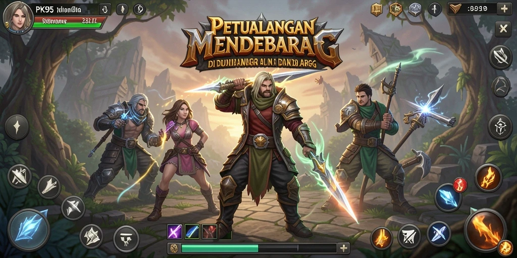 Tampilan gameplay PK95 yang seru dan mendebarkan dalam pertempuran ARPG.