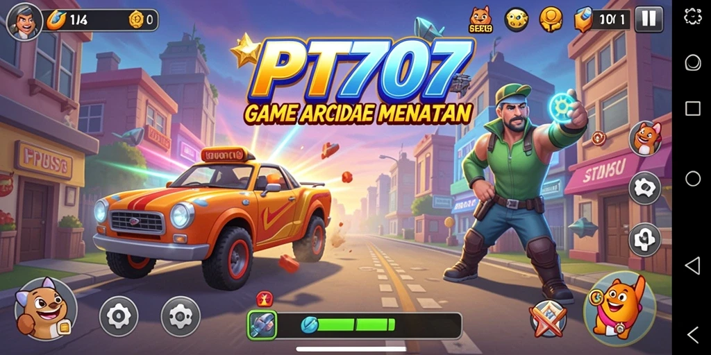 Tampilan gameplay PT707 yang mengasyikkan dan penuh aksi.