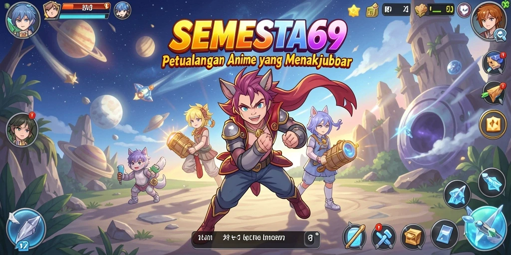 Gameplay SEMESTA69 yang seru dan penuh warna.