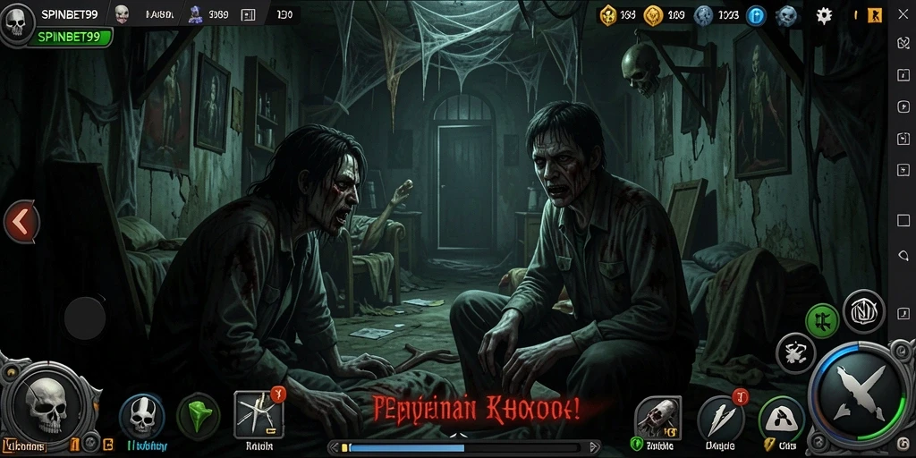 Menggambarkan gameplay menegangkan dari SPINBET99 yang penuh kengerian.