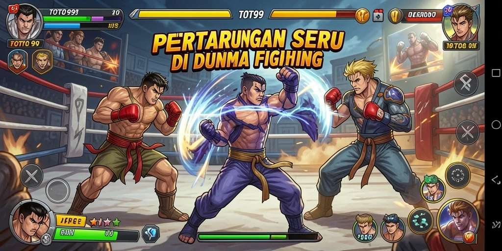 Screenshot gameplay TOTO99 yang menunjukkan aksi pertarungan seru.