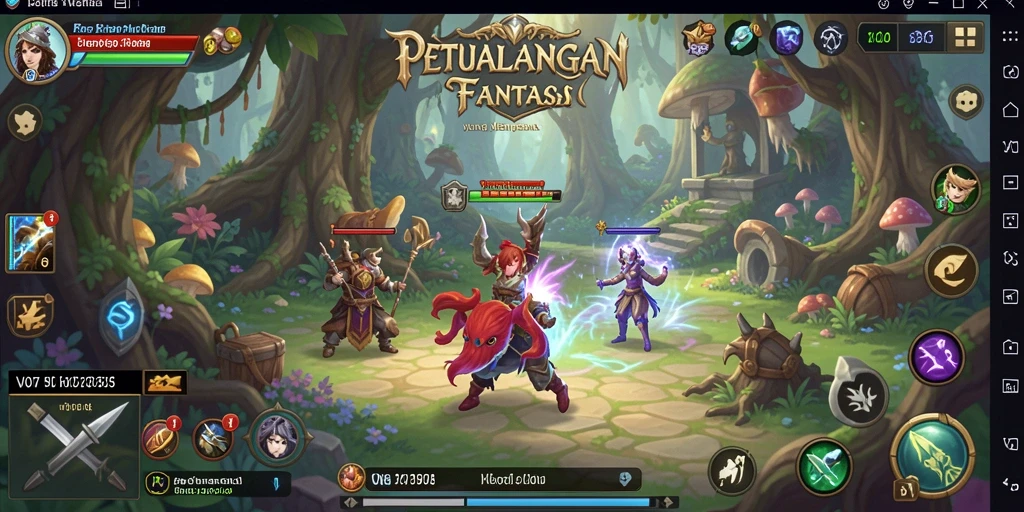 Screenshot gameplay yang menunjukkan pertempuran seru di V07.