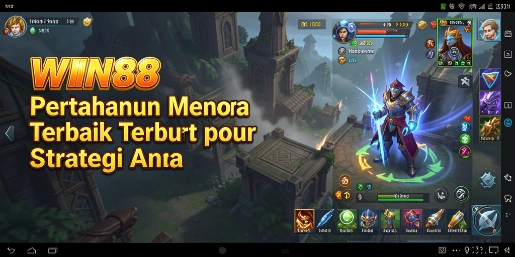 Screenshot dari gameplay menara pertahanan yang epik.